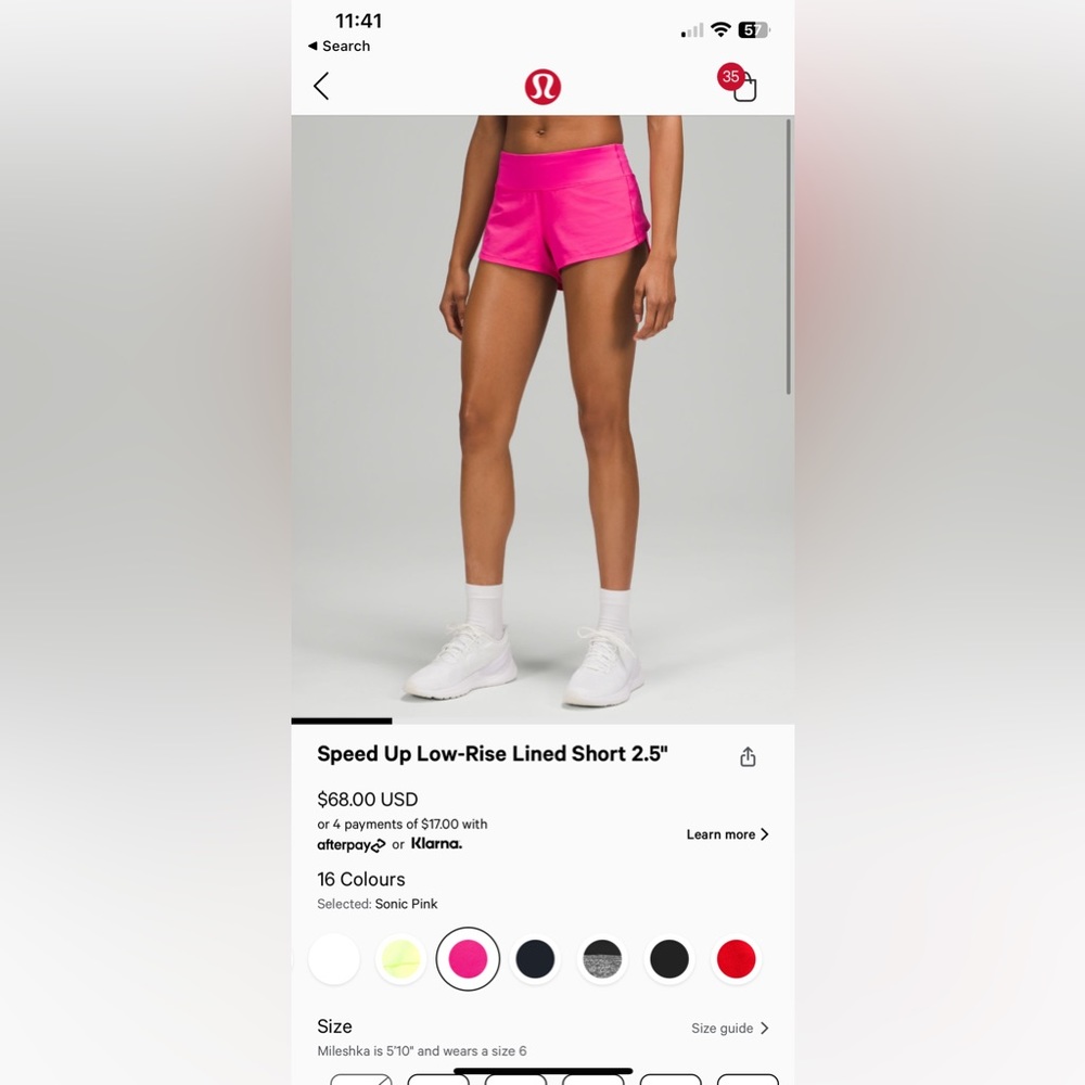 Speed Up Low-Rise Lined Short 2.5"